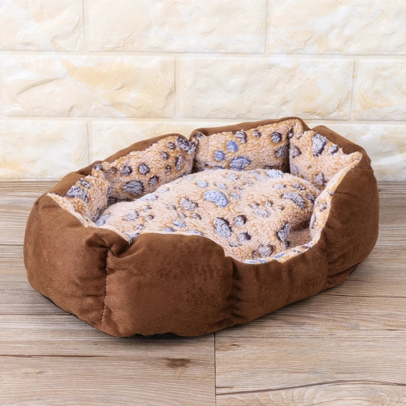 Pet Comfortable Warm Bed - Brown