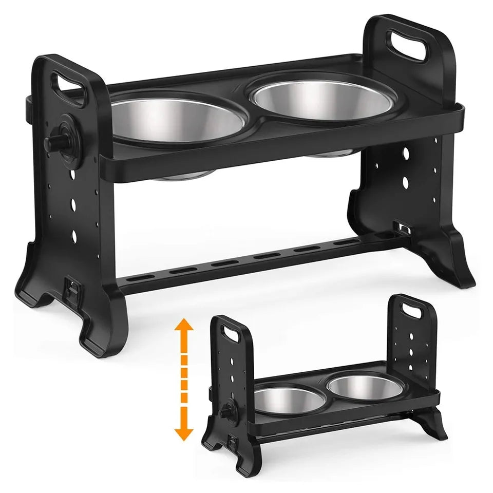 Adjustable Height elevated Dog Bowl Stand