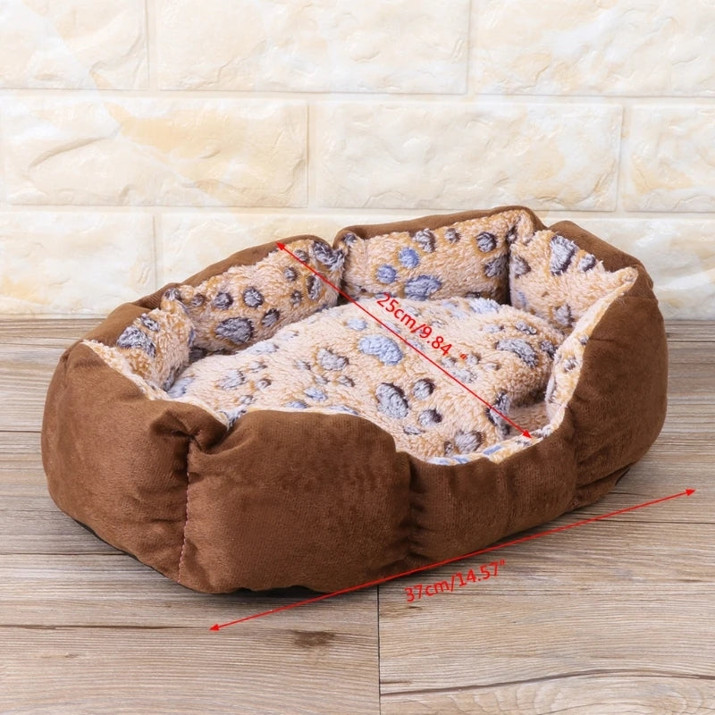 Pet Comfortable Warm Bed - Brown