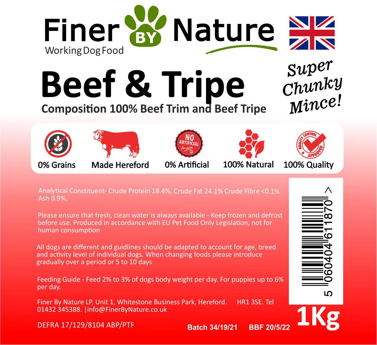 Finer by Nature BEEF & TRIPE