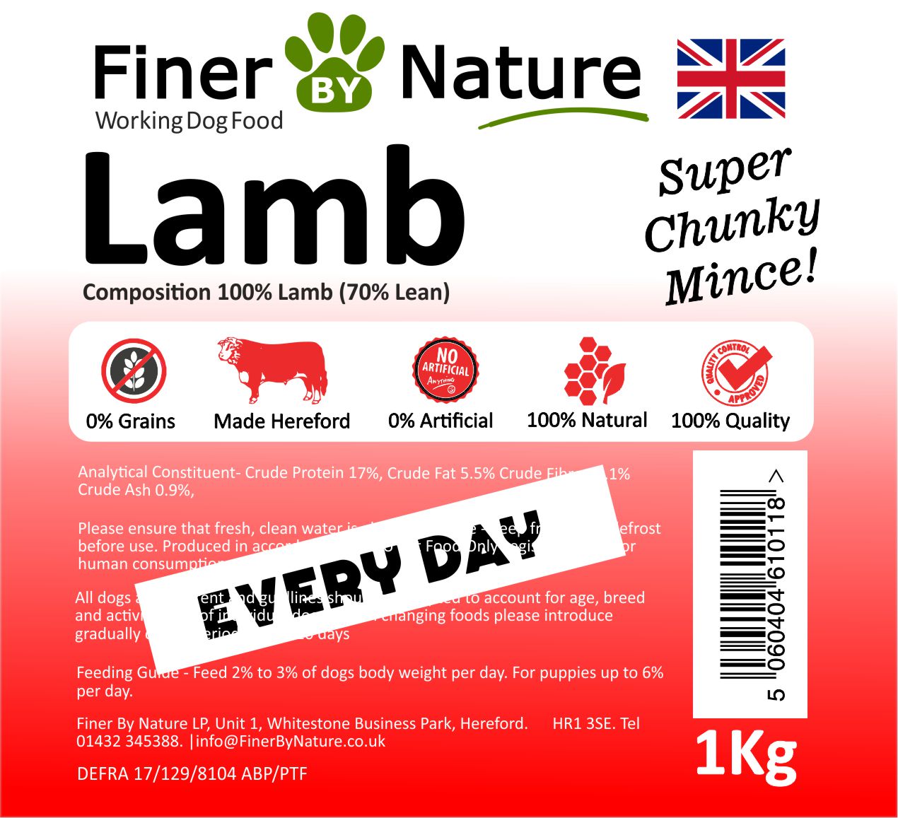Finer by Nature LAMB MINCE RAW