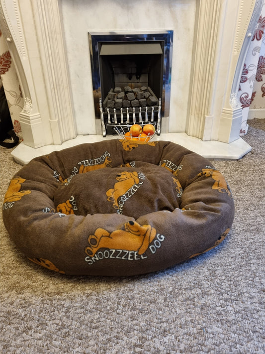 Snoozzzeee Dog fleece Donut Pet Bed