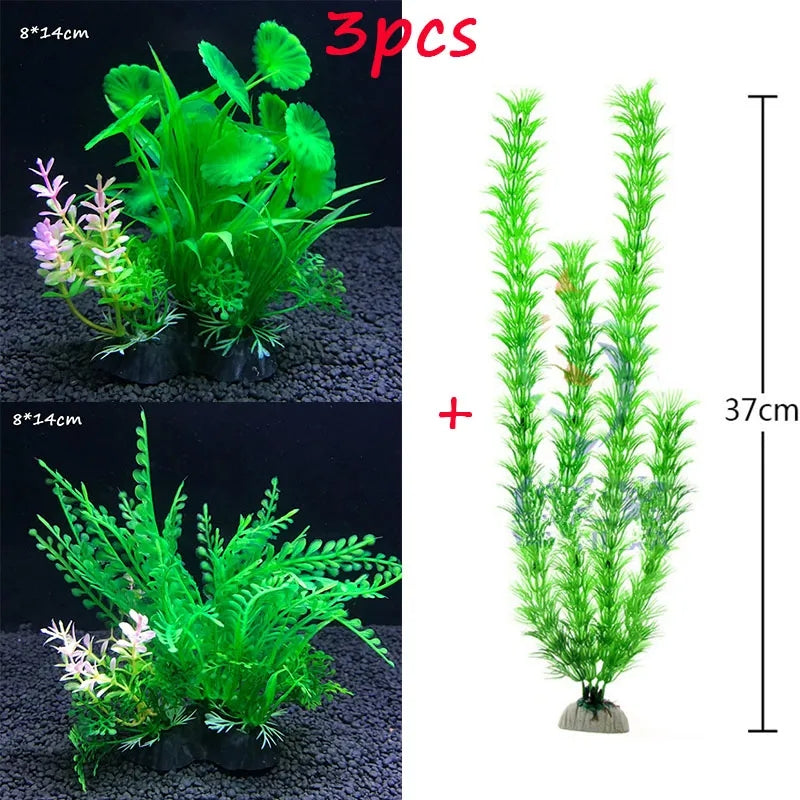 3 Pcs Artificial Aquarium Plants