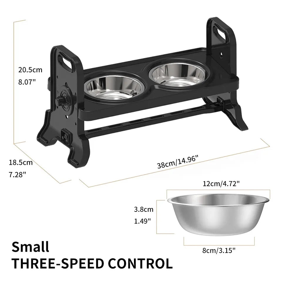 Adjustable Height elevated Dog Bowl Stand