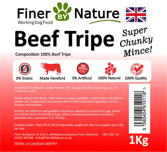 12 Pkt - Finer By Nature Beef Tripe