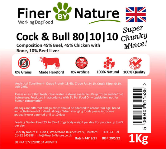 Finer by Nature COCK & BULL 80/10/10 RAW