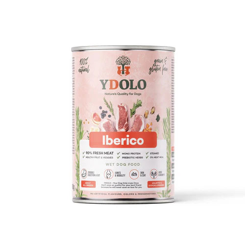 YDOLO Iberico Complete Wet Food for Dogs – Healthy and Pure (6 x 400g)