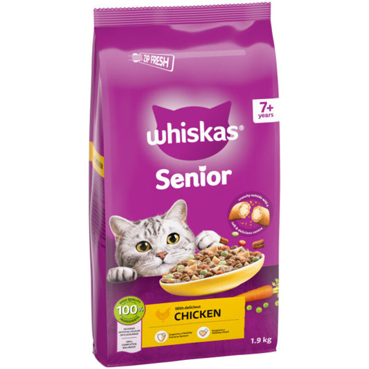 Whiskas Dry 7+ Chicken Senior Cat Food 1.9kg