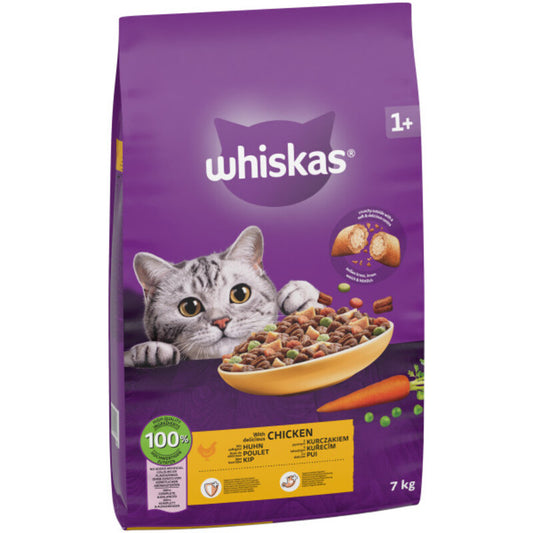 Whiskas Dry 1+ Chicken Cat Food 7kg
